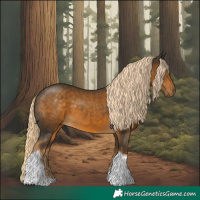 Horse Color:Chocolate Palomino Mushroom Tobiano 