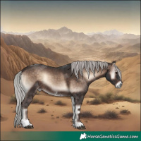 Horse Color:Silver Brown Onyx Mushroom Tobiano Rabicano