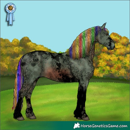 Horse Color:Void Painted Watercolor Chestnut Ice Sabino Tobiano 