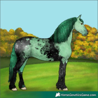 Horse Color:Void Watercolor Grullo Chinchilla Tobiano Brindle 