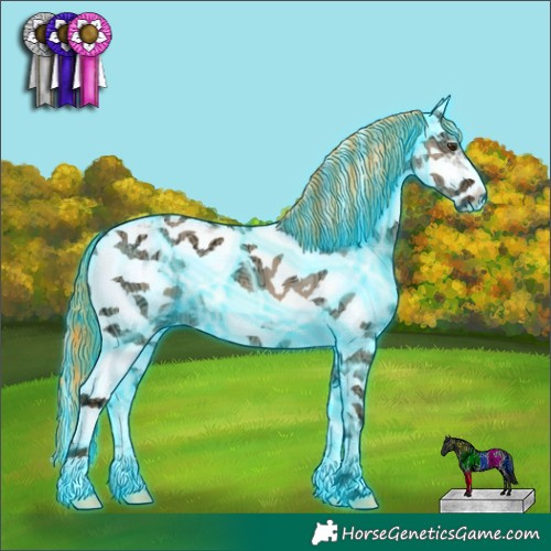 Horse Color:Painted Thunderstruck Red Dun Ice Sabino