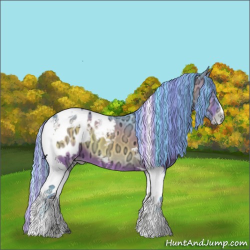 Horse Color:Painted Watercolor Brown Ice Onyx Tobiano Appaloosa 