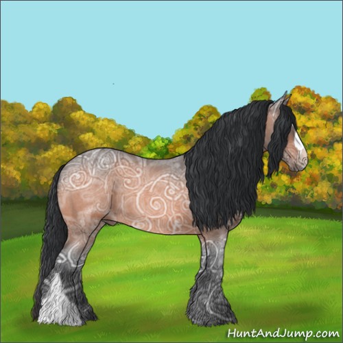Horse Color:Brown Ice Roan 