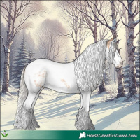 Horse Color:Silver Amber Champagne Ice Splash Tobiano 