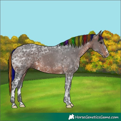 Horse Color:Painted White Spotted Brown Ice 