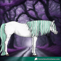 Horse Color:Gray Painted Silver Blue Onyx Ice Roan Splash 