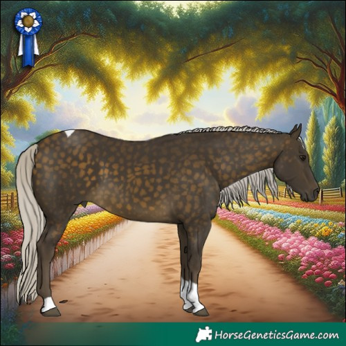 Horse Color:Silver Buckskin Tobiano 