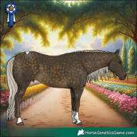 Horse Color:Silver Buckskin Tobiano 