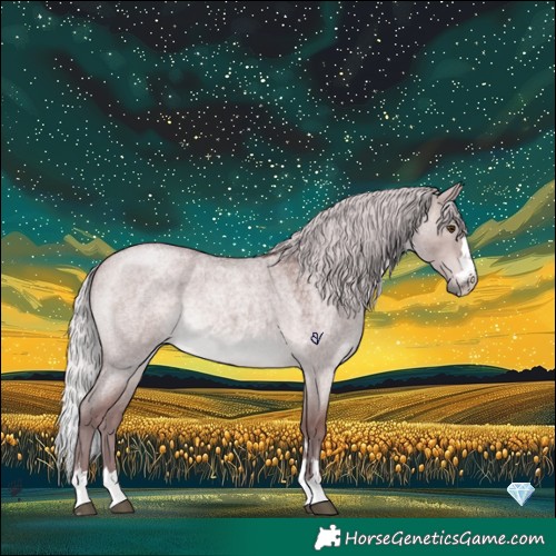 Horse Color:Platinum Chocolate Silver Brown Roan Dun 