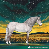 Horse Color:Platinum Chocolate Silver Brown Roan Dun 