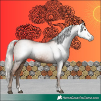 Horse Color:Gray Silver Black Pearl Sabino 