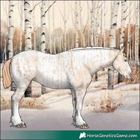 Horse Color:Smoky Black Pearl Tobiano Frame  and Classic Cream Champagne Pearl Tobiano Frame 