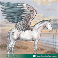 Horse Color:Watercolor White Spotted Silver Grullo Roan Splash Brindle