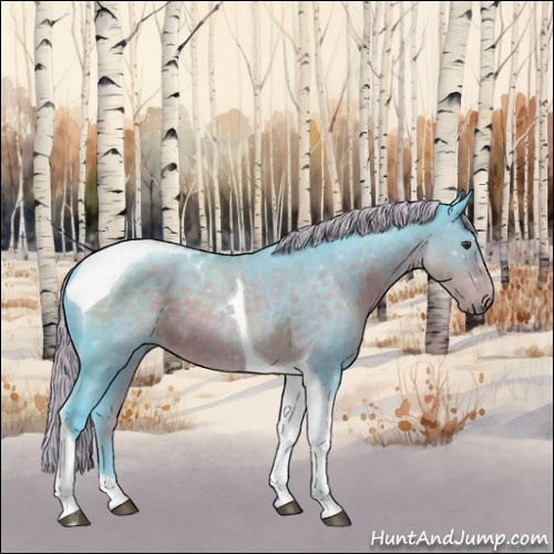 Horse Color:Watercolor Liver Chestnut Tobiano Rabicano