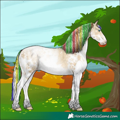 Horse Color:Painted White Spotted Silver Buckskin Pearl Splash