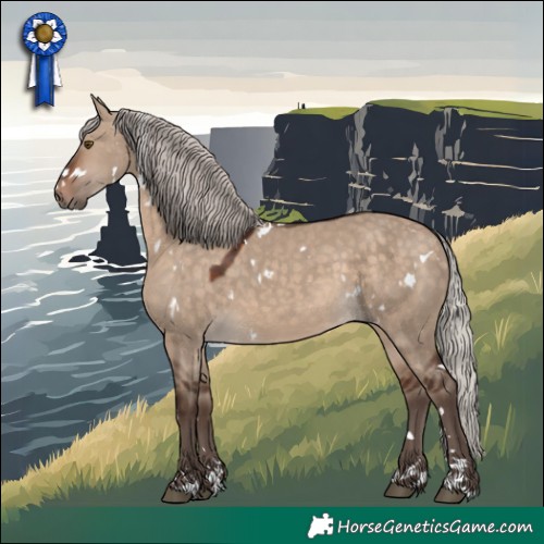 Horse Color:White Spotted Silver Brown Dun 