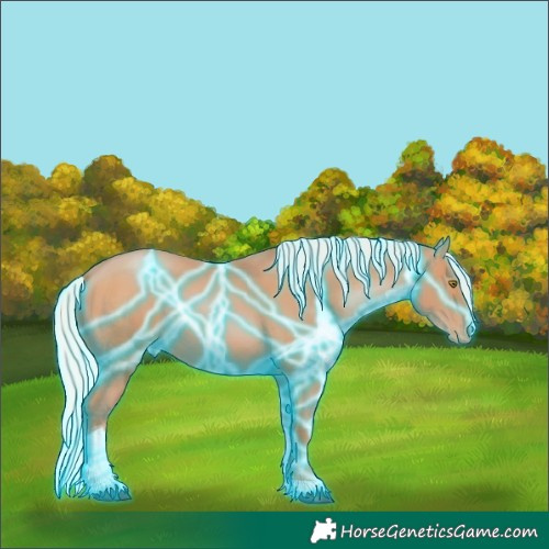 Horse Color:Thunderstruck Silver Bay Pearl Tobiano 