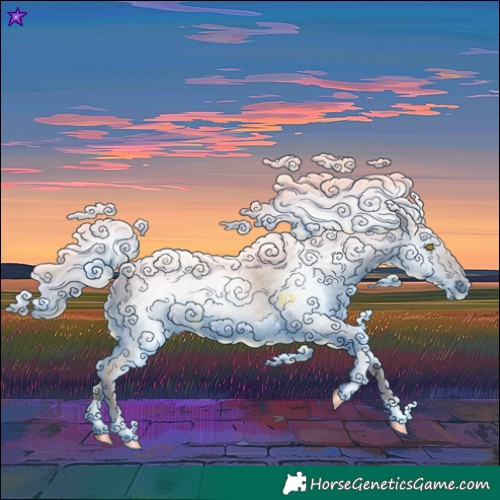 Horse Color:Gray Liver Chestnut Pearl Tobiano 