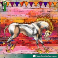 Horse Color:Gold Champagne Tobiano