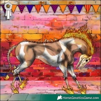 Horse Color:Gold Champagne Tobiano
