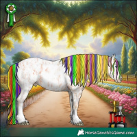 Horse Color:Gray Painted White Spotted Classic Champagne Ice Pearl Tobiano Appaloosa Rabicano  and Gray Painted White Spotted Liver Red Dun Ice Roan Pearl Frame Appaloosa Rabicano 