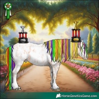 Horse Color:Gray Painted White Spotted Classic Champagne Ice Pearl Tobiano Appaloosa Rabicano  and Gray Painted White Spotted Liver Red Dun Ice Roan Pearl Frame Appaloosa Rabicano 