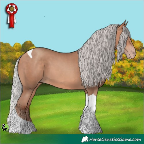 Horse Color:Silver Sable Champagne Tobiano 