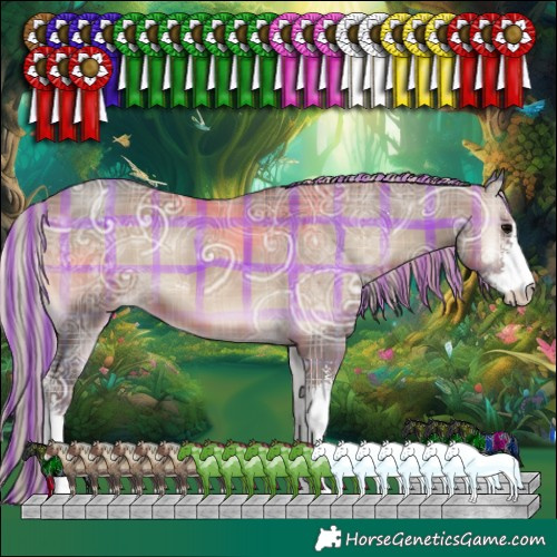Horse Color:Painted Plaid Silver Blue Onyx Ice Sabino
