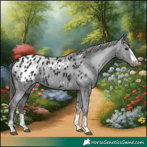 Horse Color:Black Appaloosa Rabicano 
