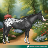 Horse Color:Black Blanket Rabicano 