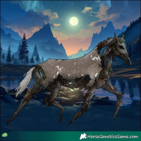 Horse Color:White Spotted Silver Black 