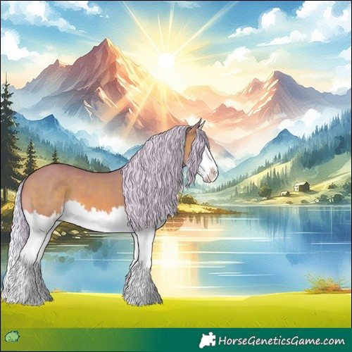 Horse Color:Watercolor Silver Bay Splash