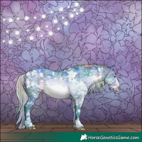 Horse Color:Nacre Watercolor White Spotted Silver Brown Chinchilla Ice Frame