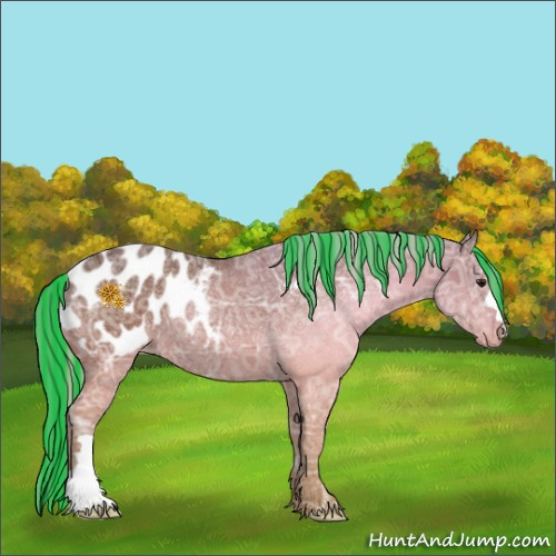 Horse Color:Painted Silver Bay Ice Appaloosa 