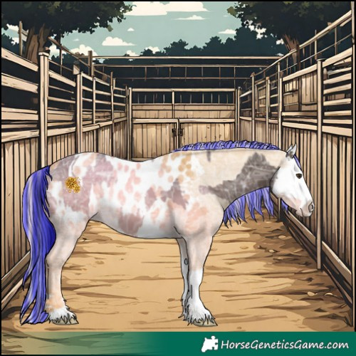Horse Color:Painted Liver Chestnut Ice Splash and Painted Palomino Ice Dun Appaloosa