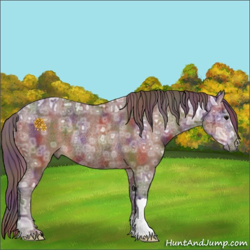 Horse Color:Nacre Chocolate Brown Ice Rabicano 