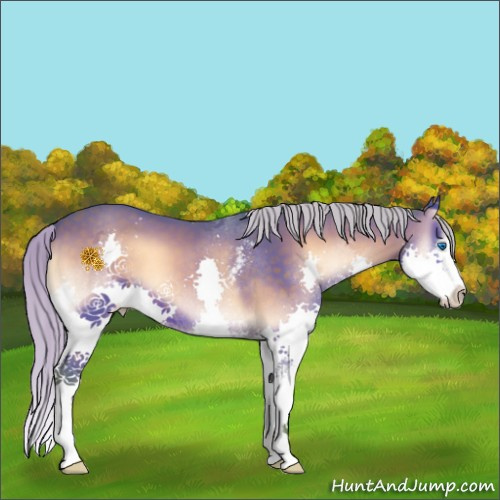 Horse Color:Watercolor White Spotted Chocolate Silver Brown Onyx Splash 