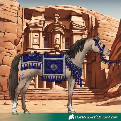 Horse Color:Amber Champagne Dun Brindle
