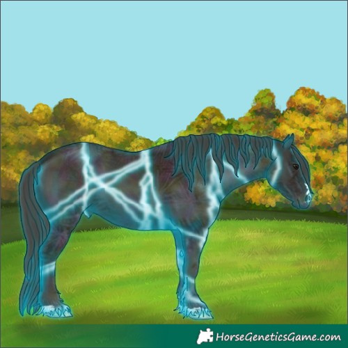 Horse Color:Thunderstruck Midnight Sable Champagne Ice Onyx 