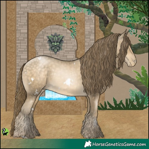 Horse Color:White Spotted Buckskin Pearl 