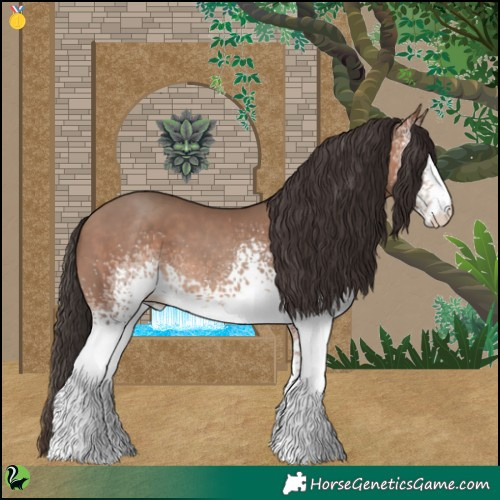 Horse Color:White Spotted Sable Champagne 