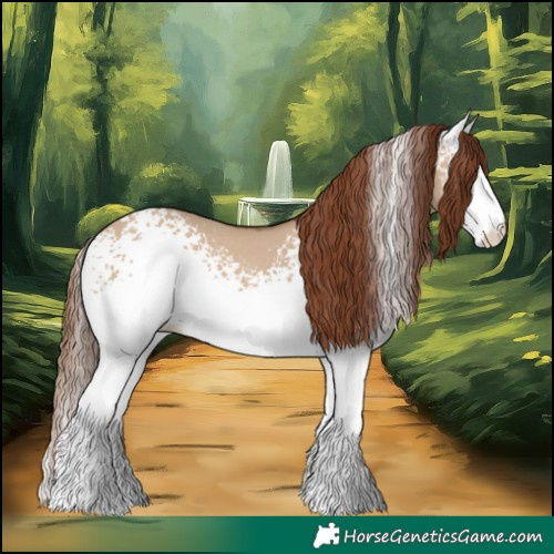 Horse Color:White Spotted Red Dun Rabicano