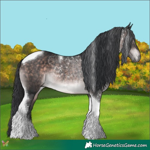 Horse Color:Platinum Brown Tobiano