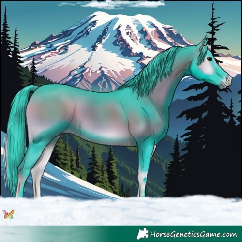 Horse Color:Watercolor Smoky Blue Onyx Tobiano