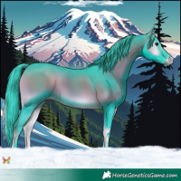 Horse Color:Watercolor Smoky Blue Onyx Tobiano
