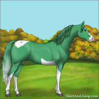 Horse Color:Watercolor Liver Chestnut Splash Tobiano