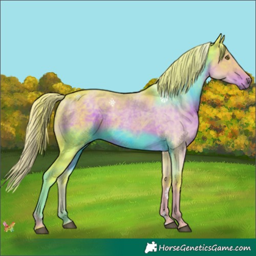 Horse Color:Watercolor Liver Chestnut 