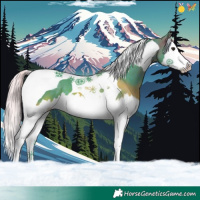 Horse Color:Watercolor Silver Brown Splash Tobiano