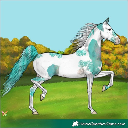 Horse Color:Watercolor Brown Splash Tobiano 