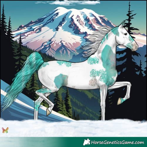 Horse Color:Watercolor Brown Splash Tobiano 